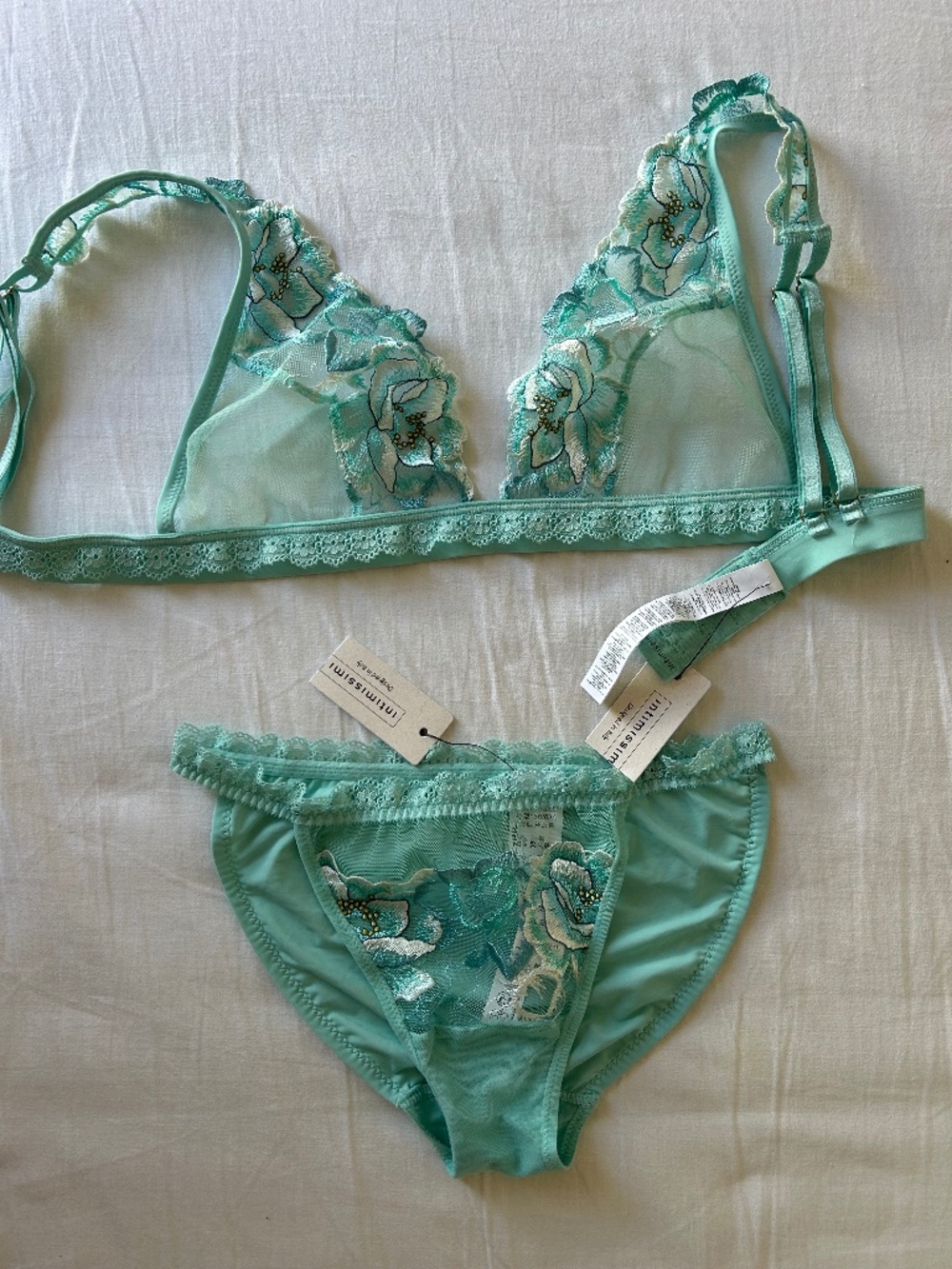 Intimissimi Teal Lingerie Set NWT